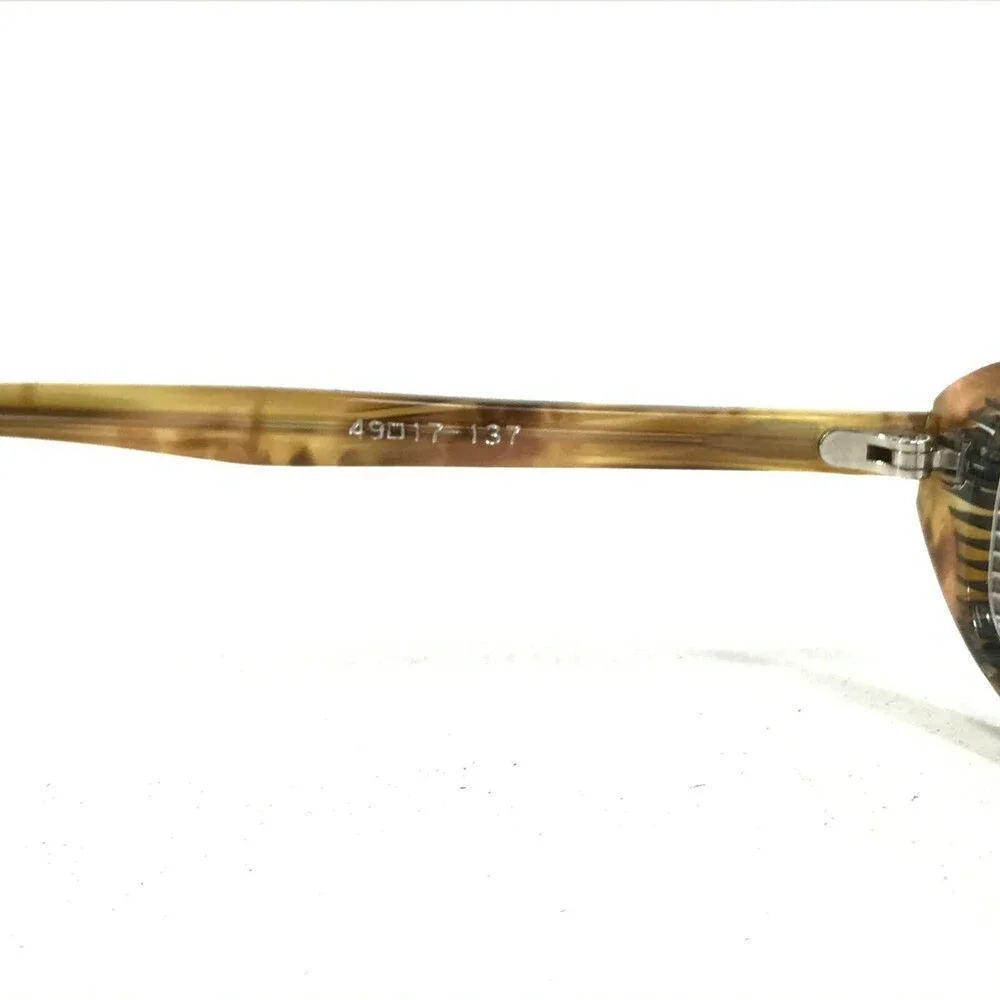 BCPC BP-165 COL.06 Eyeglasses Frames Brown Horn Round Oval Full Rim 49-17-137